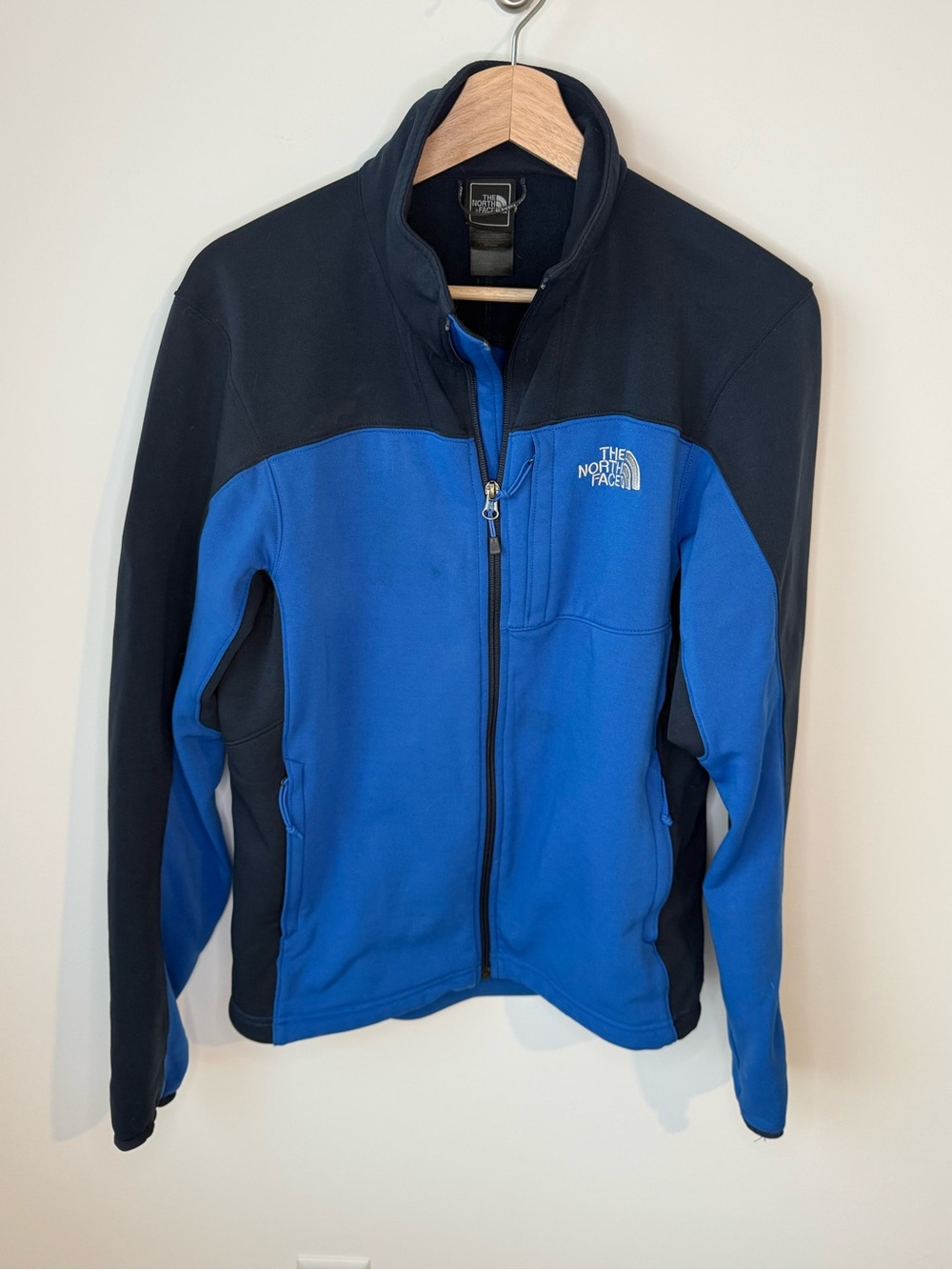 The North Face Men’s Blue and Black Fleece Jacket | S
